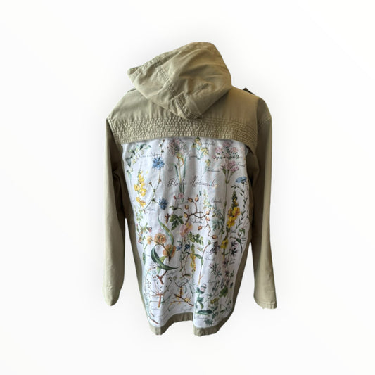 Army Jacket with Hand Embroidery Handkerchief Detail