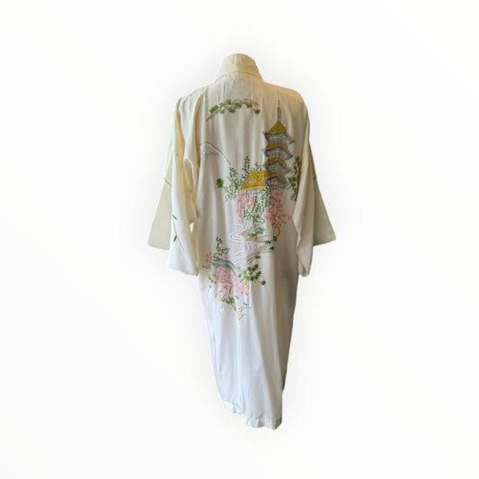 White Silk Kimono