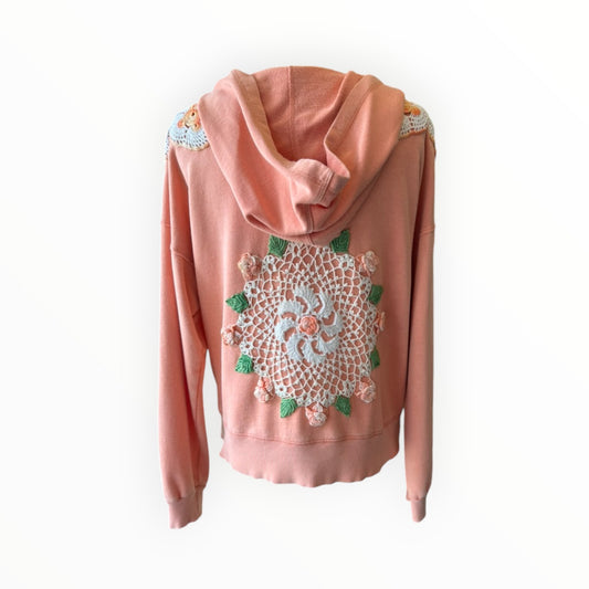 Peach Doily Hoodie