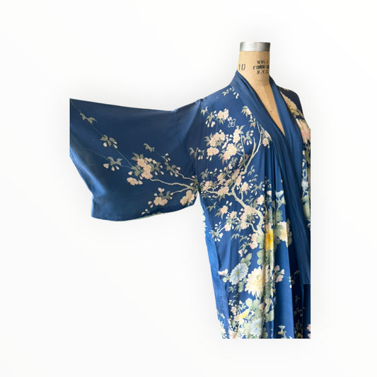 Blue & Green Silk Kimono