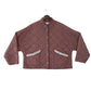 Brown Crewel Embroidery Bomber Jacket