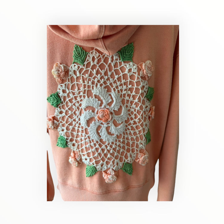 Peach Doily Hoodie