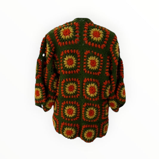 Groovy Granny Square Car Coat Sweater