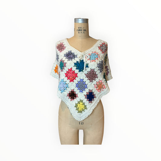 Crochet Granny Square Wrap Refashioned